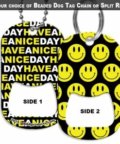 Deals 💯 Bars 🐕 Dog Tag Bottle Opener - Have A Nice Day Smiley Face 😍