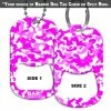 Coupon ❤️ Bars 🐕 Dog Tag Bottle Opener - Pink And White Camo 🎉