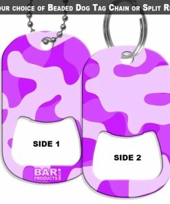 Buy 🎉 Bars 🦮 Dog Tag Bottle Opener - Purple Camo 😍