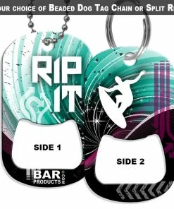 Brand new ✔️ Bars 🐕 Dog Tag Bottle Opener - Rip It Surf Style 🧨