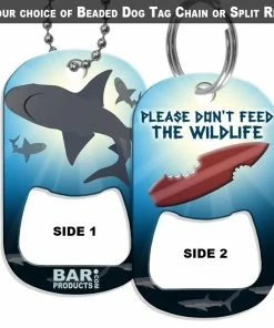 Deals 🧨 Bars 🐶 Dog Tag Bottle Opener - Shark Attack 💯