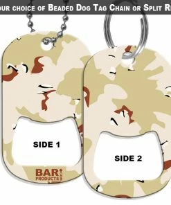 Hot Sale 🔥 Bars 🦮 Dog Tag Bottle Opener - Tan Camo 👍