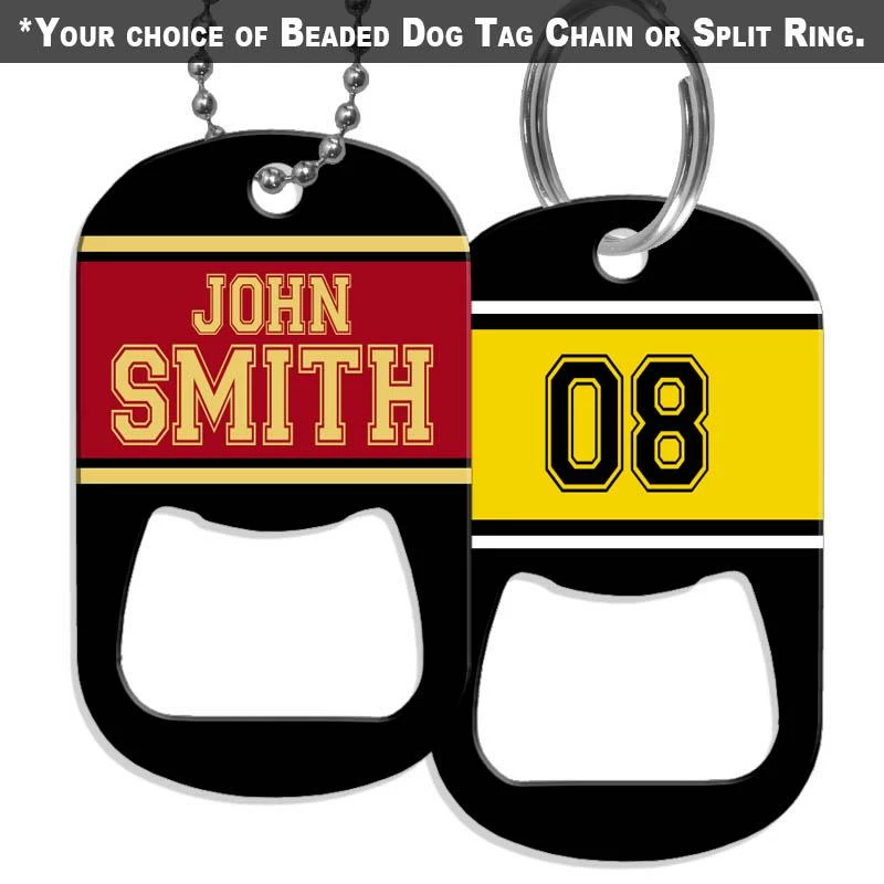 Hot Sale โ๏ธ Bars Add Your Name - ๐ถ Dog Tag Openers - Sports Teams (Several Team Color Options) ๐ 2 Hot Sale โ๏ธ Bars Add Your Name - ๐ถ Dog Tag Openers - Sports Teams (Several Team Color Options) ๐ - Image 2
