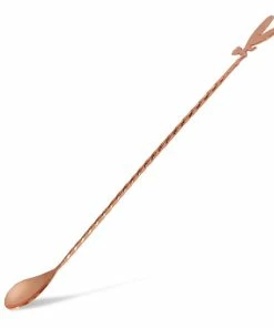 Hot Sale 🔥 Bars BarConic® Cocktail Fairy Bar Spoon - Copper Plated - 30cm 😍