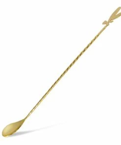 Brand new 🛒 Bars BarConic® Cocktail Fairy Bar Spoon - Gold Plated - 30cm ⌛
