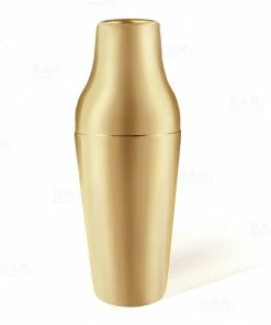New 🔥 Bars BarConic® French Style Gold Plated Cocktail Shaker (2 Piece) - 20 Ounce ⌛
