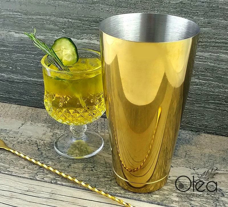 Best deal 🎁 Bars Olea™ Weighted Cocktail Shaker - Gold Plated - (28 Oz) 🤩 2 Best deal 🎁 Bars Olea™ Weighted Cocktail Shaker - Gold Plated - (28 Oz) 🤩 - Image 2