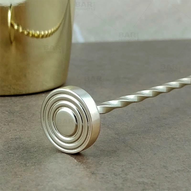 Top 10 😀 Bars BarConic®Professional Grade - Gold Plated Bar Spoon W/ Muddler Tip - 40cm ✔️ 2 Top 10 😀 Bars BarConic®Professional Grade - Gold Plated Bar Spoon W/ Muddler Tip - 40cm ✔️ - Image 2