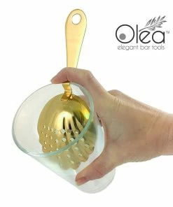 Coupon ❤️ Bars Olea™ Shell Julep Cocktail Strainer (Gold Plated) 🥰 -Bars Sales Shop gold plated shell strainer olea bpc 5 800x