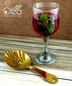 Coupon ❤️ Bars Olea™ Shell Julep Cocktail Strainer (Gold Plated) 🥰 -Bars Sales Shop gold plated shell strainer olea bpc 6 800x