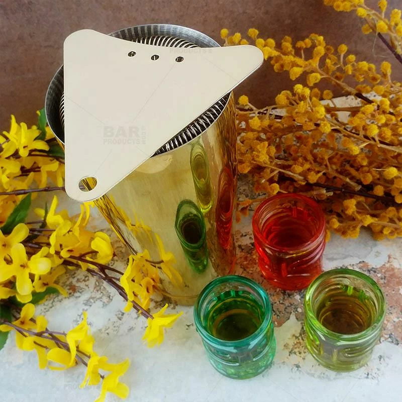 Hot Sale 😀 Bars BarConic® Gold Plated Triangle Cocktail Strainer ❤️ 2 Hot Sale 😀 Bars BarConic® Gold Plated Triangle Cocktail Strainer ❤️ - Image 2