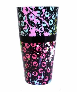 Deals 🎉 Bars Printed Cocktail Shaker Tin - Girly Grunge Splatter Skulls - 28 Ounce Weighted 👍