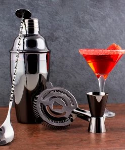 Best Sale ⭐ Bars 4 Piece Bar Set - Gun Metal ✨ -Bars Sales Shop gun metal 4piece scene1 800x