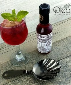 Wholesale 😉 Bars Olea™ Shell Julep Cocktail Strainer (Gunmetal Plated) ✔️ -Bars Sales Shop gun metal black shell strainer olea bpc 1 800x