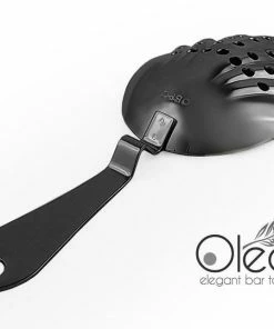 Wholesale 😉 Bars Olea™ Shell Julep Cocktail Strainer (Gunmetal Plated) ✔️ -Bars Sales Shop gun metal black shell strainer olea bpc 4 800x