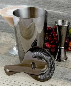 Buy ⭐ Bars Gun Metal Plated Hawthorne Cocktail Strainer 🎉 -Bars Sales Shop gunmetal hawthorn strainer bpc 4 1 800x