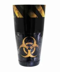 Coupon 😍 Bars Printed Cocktail Shaker Tin - Grungy Hazard - 28 Ounce Weighted ✔️