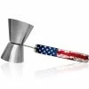 Cheapest 🔥 Bars US Flag Jigger With Printed Handle Design - .75oz X 1.25oz ✨