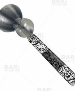 Budget 👏 Bars Lace Jigger With Printed Handle Design - .75oz X 1.25oz 🔥 -Bars Sales Shop jigger printed handle lace bp 800x