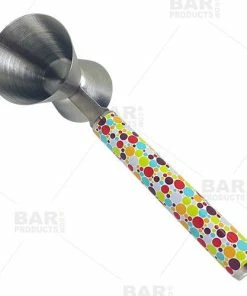 Coupon ❤️ Bars Retro Dots Jigger With Printed Handle Design - .75oz X 1.25oz 🎁 -Bars Sales Shop jigger printed handle retro dots bp 800x