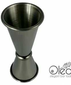 Coupon 🤩 Bars Olea™ Gunmetal Plated Japanese Tall Jigger - (1 1/2oz X 1oz) 🛒 -Bars Sales Shop jigger tall gunmetal plated 15x1 3 800x