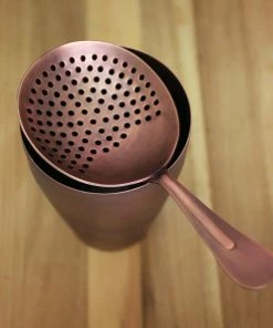 Buy 😉 Bars BarConic® Julep Cocktail Strainer – Antique Finish 😀 -Bars Sales Shop julep strainer copper plated 800 2 800x