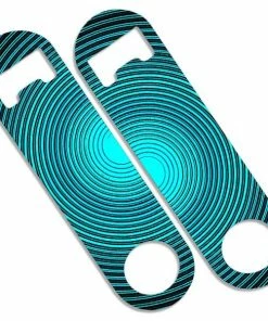 New ✔️ Bars Add Your Name - Skinny Mini Bottle Opener - Blue Swirl 💯