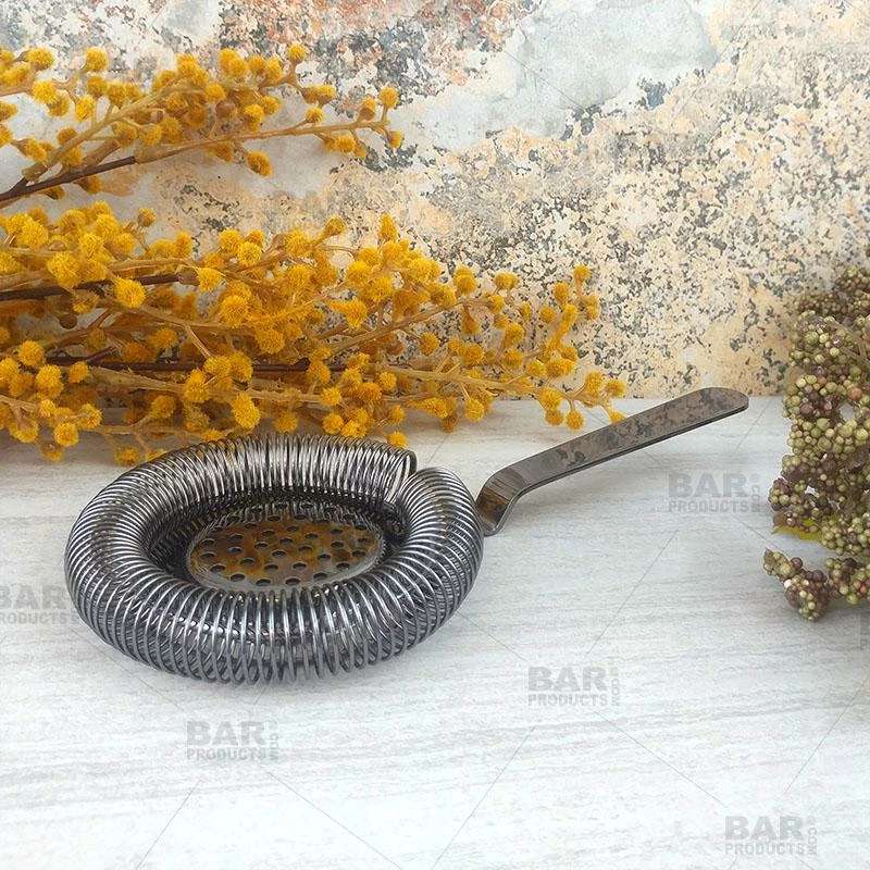 Cheapest ⌛ Bars BarConic® No-Prong Cocktail Strainer W/ Long Handle Ridge - Gunmetal 🌟 6 Cheapest ⌛ Bars BarConic® No-Prong Cocktail Strainer W/ Long Handle Ridge - Gunmetal 🌟 - Image 6