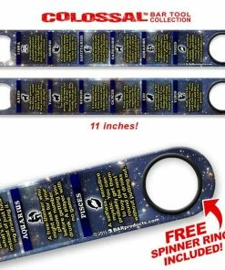 Promo 🧨 Bars Bar Star Signs Kolorcoat™ 11" Long COLOSSAL™ Speed Bottle Opener 🤩