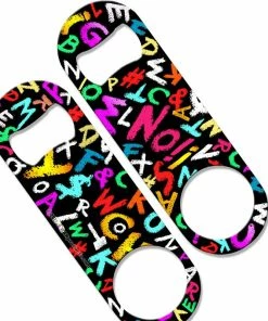 Discount 😍 Bars Neon Alphabets Speed Bottle Opener - Medium Sized 5 Inch 🎁