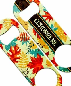 Budget 🎁 Bars CUSTOMIZABLE Speed Bottle Opener - Medium Sized 5 Inch - Autumn Leaves (V1) 🤩