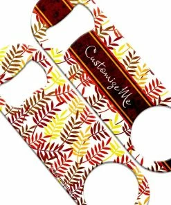 Budget 🥰 Bars CUSTOMIZABLE Speed Bottle Opener - Medium Sized 5 Inch - Autumn Leaves (V5) 🌟