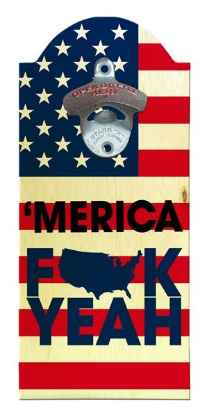 Promo 😍 Bars 'Merica Wooden Bottle Opener With Magnetic Cap Catcher 🥰 1 Promo 😍 Bars 'Merica Wooden Bottle Opener With Magnetic Cap Catcher 🥰