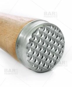 New 👏 Bars BarConic® 8" Wooden Muddler With Stainless Steel Head 🎉 -Bars Sales Shop mud wood ss bpc1 800x
