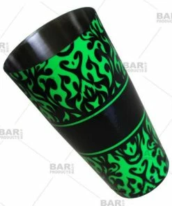Budget 😉 Bars Printed Cocktail Shaker Tin - NEON Swirls - 28 Ounce Weighted ⭐ -Bars Sales Shop neon green cocktail shaker swirls web1 bpc 800x