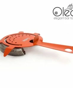 Coupon 😀 Bars Olea™ 4 Prong Cocktail Strainer - Metallic NEON Orange 🔔 -Bars Sales Shop neon orange olea 4p cocktail strainer bpc 3 800x