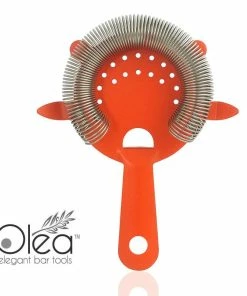 Coupon 😀 Bars Olea™ 4 Prong Cocktail Strainer - Metallic NEON Orange 🔔 -Bars Sales Shop neon orange olea 4p cocktail strainer bpc 4 800x