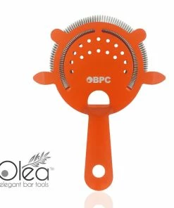 Coupon 😀 Bars Olea™ 4 Prong Cocktail Strainer - Metallic NEON Orange 🔔