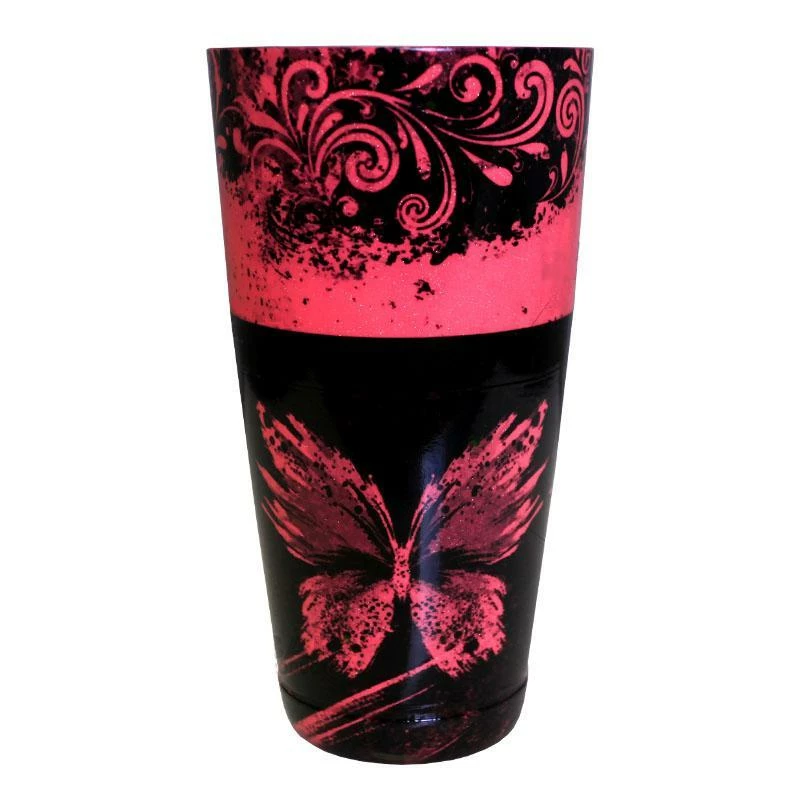 Deals π Bars Printed Cocktail Shaker Tin - NEON Pink Butterfly - 28 Ounce Weighted π 1 Deals π Bars Printed Cocktail Shaker Tin - NEON Pink Butterfly - 28 Ounce Weighted π