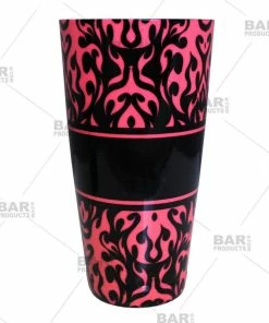 Budget 😉 Bars Printed Cocktail Shaker Tin - NEON Swirls - 28 Ounce Weighted ⭐ -Bars Sales Shop neon pink cocktail shaker swirl web 800 800x