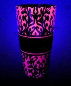 Budget 😉 Bars Printed Cocktail Shaker Tin - NEON Swirls - 28 Ounce Weighted ⭐ -Bars Sales Shop neon pink cocktail shaker swirls web2 bpc 800x