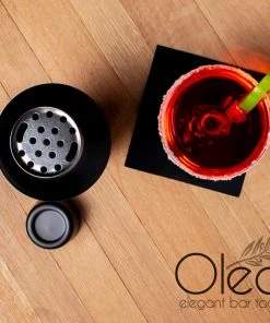 Cheap 🌟 Bars Olea™ Black Matte Shaker - 24 Ounce - 3 Piece ⌛ -Bars Sales Shop olea 3piece shaker black scene2 800x