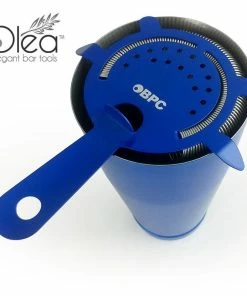 Best deal 🛒 Bars Olea™ 4 Prong Cocktail Strainer - Metallic NEON Blue 💯 -Bars Sales Shop olea 4p cocktail strainer neon blue bpc 1 800x