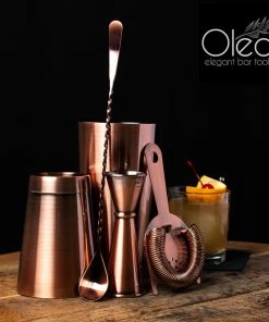 New 😉 Bars Olea™ Bar Set - Antique Copper 🛒 -Bars Sales Shop olea antique copper scene1 800x