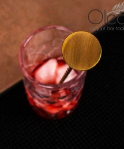 Best Sale 🧨 Bars Olea™ Bar Spoon W/ Muddler - Color Options 👍 -Bars Sales Shop olea bar spoon muddler gold scene3 800x