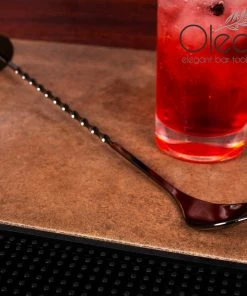 Best Sale 🧨 Bars Olea™ Bar Spoon W/ Muddler - Color Options 👍 -Bars Sales Shop olea bar spoon muddler gunmetal scene2 800x