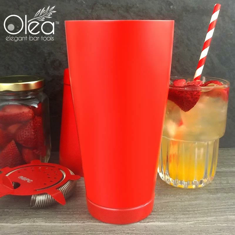Buy 👏 Bars Olea™ NEON Cocktail Shaker - 28oz Weighted - Metallic Red 🤩 2 Buy 👏 Bars Olea™ NEON Cocktail Shaker - 28oz Weighted - Metallic Red 🤩 - Image 2