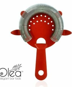 Top 10 😉 Bars Olea™ 4 Prong Cocktail Strainer - Metallic NEON Red 🎉 -Bars Sales Shop olea cocktail strainer 4p neon red bpc 1 800x