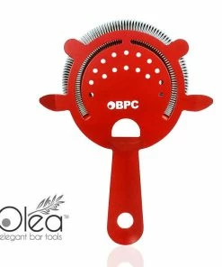 Top 10 😉 Bars Olea™ 4 Prong Cocktail Strainer - Metallic NEON Red 🎉