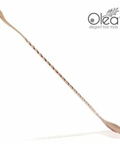 Hot Sale 😍 Bars Olea™ Bar Spoon - Copper Plated With Bent Tip (30cm) ⭐